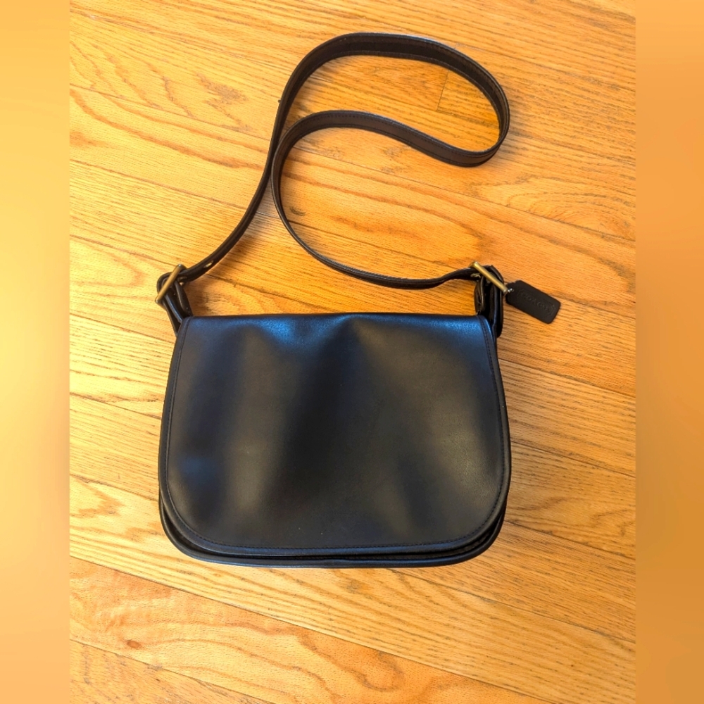 Coach Style Black Crossbody Bag